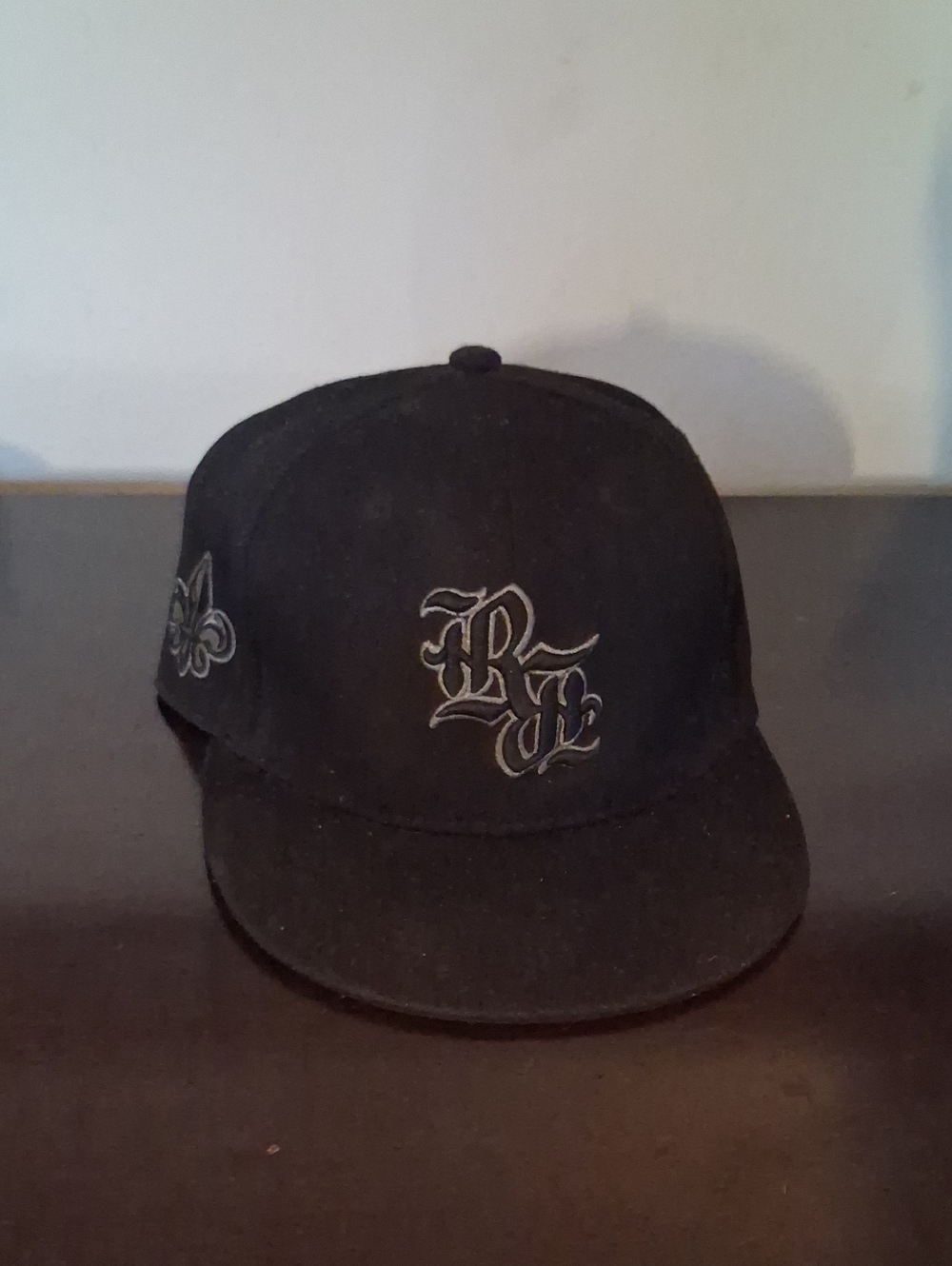 Rock Revival Black Snapback Hat with Silver Embroidery